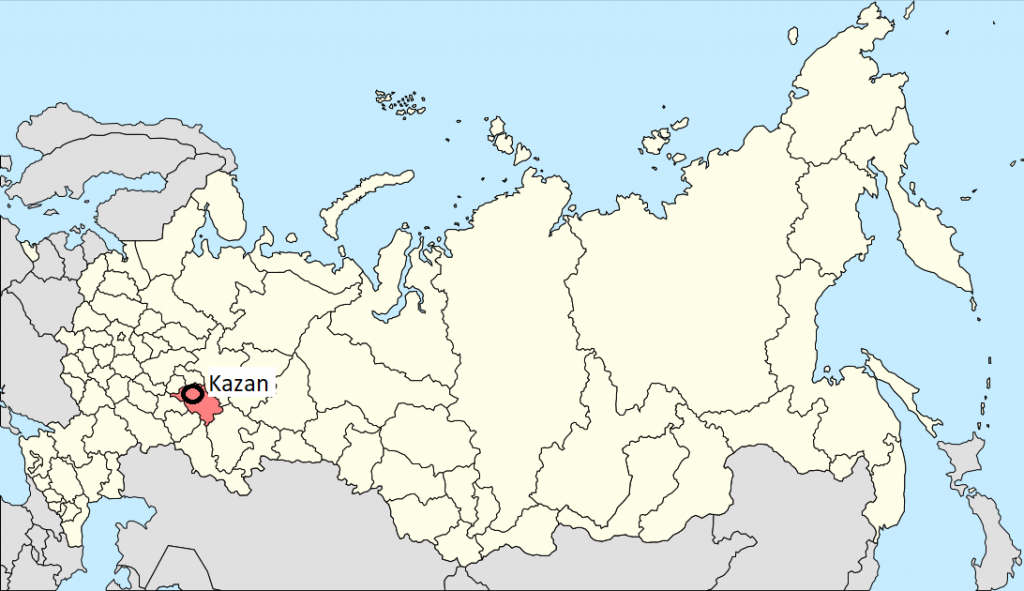 Kazans position inside Russia